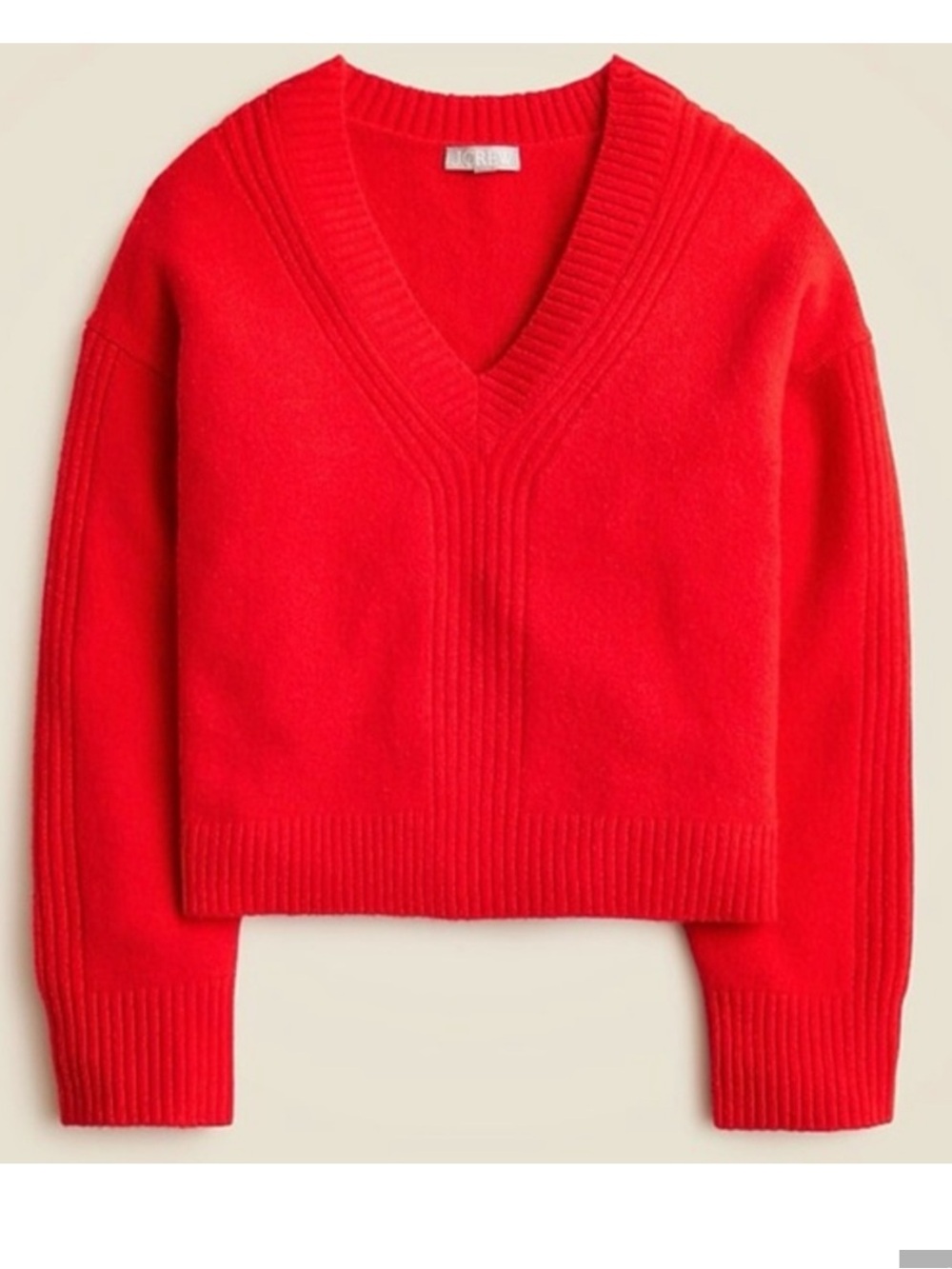 J. Crew Supersoft Red V-Neck Sweater NWT